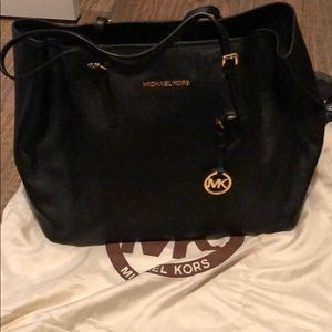 Michael Kors black leather tote